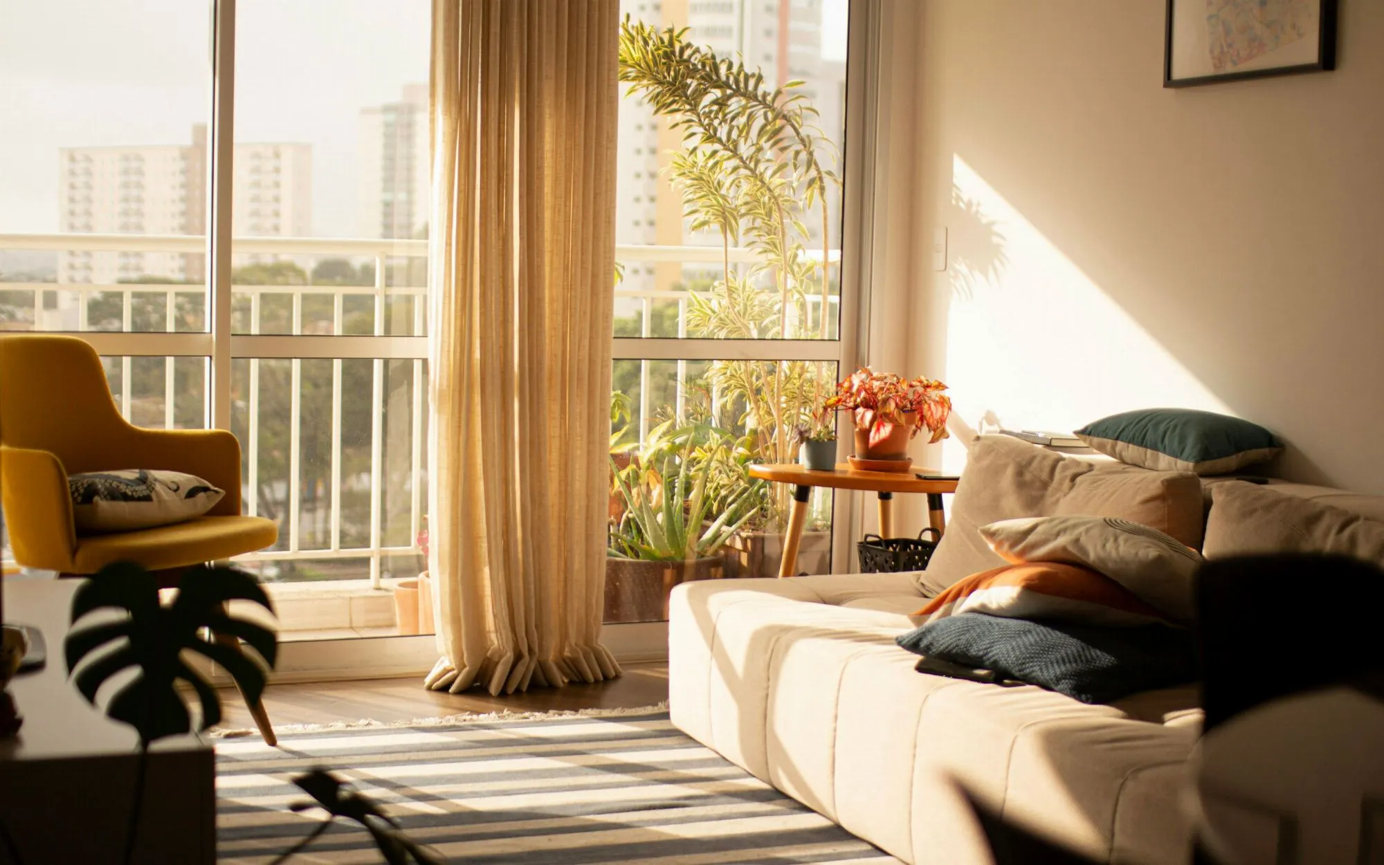 Morning light in a living room